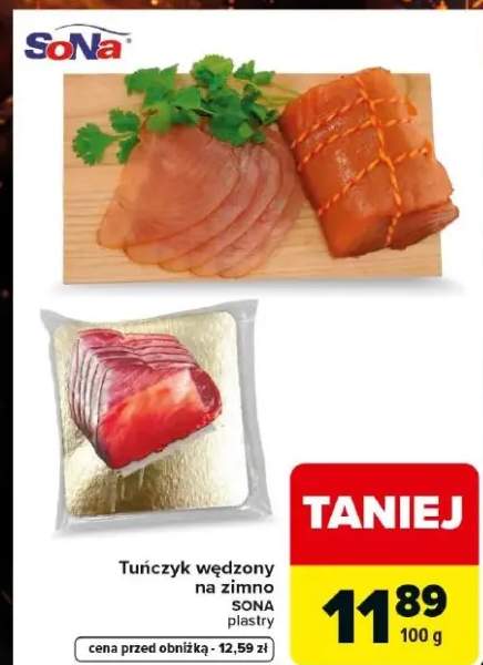 Tuńczyk wędzony na zimno w plastrach Sona