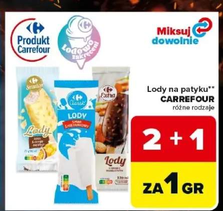 Lody na patyku Carrefour Sensation kokos & mango-marakuja