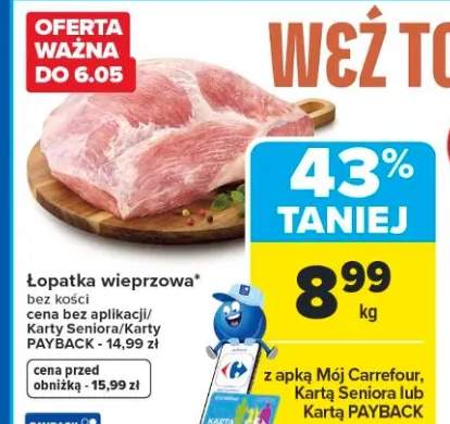 Łopatka wieprzowa bez kości Carrefour