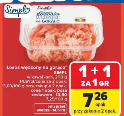 Łosoś wędzony na gorąco w kawałkach Simpl