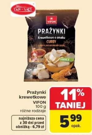 Prażynki krewetkowe curry Vifon