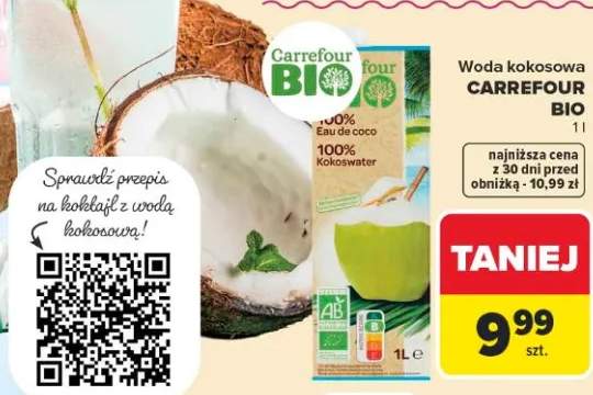 Woda kokosowa Carrefour Bio