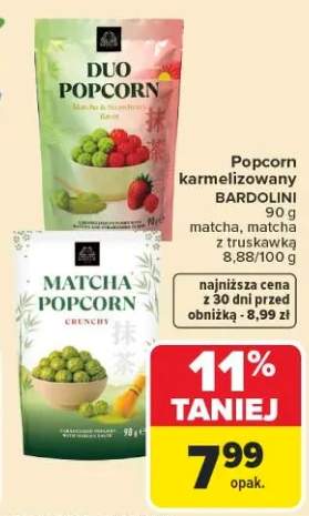 Popcorn karmelizowany matcha Bardolini