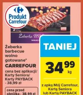 Żeberka barbecue wolno gotowane Carrefour