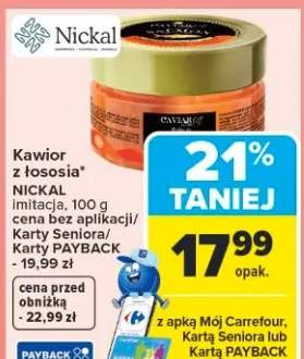 Kawior z łososia imitacja Nickal