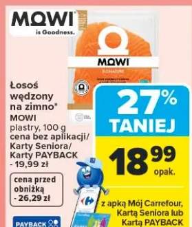 Łosoś wędzony na zimno plastry Mowi