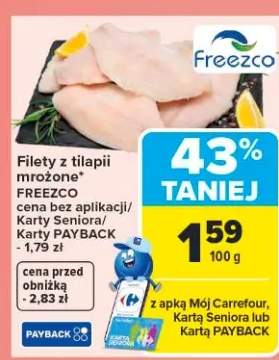Filety z tilapii mrożone Freezco