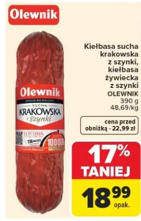 Kiełbasa sucha krakowska z szynki Olewnik