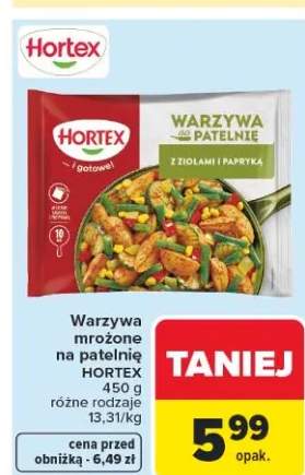 Warzywa mrożone na patelnię z ziołami i papryką Hortex