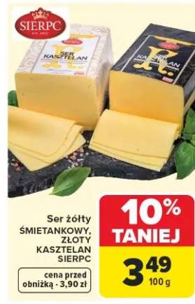Ser żółty Śmietankowy Złoty Kasztelan Sierpc