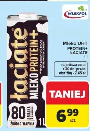 Mleko UHT Protein+ Łaciaty