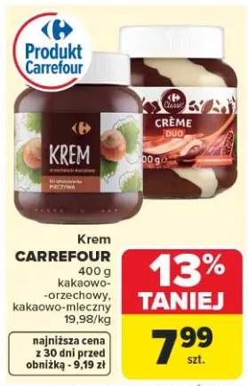 Krem kakaowo-mleczny Carrefour Crème Duo