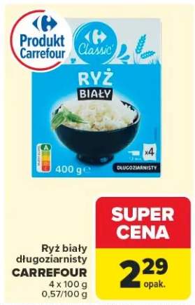 Ryż biały długoziarnisty Carrefour Classic