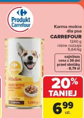 Karma mokra dla psa Carrefour Vitalive