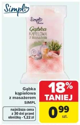 Gąbka kąpielowa z masażem Simpl