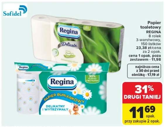 Papier toaletowy Regina 3-warstwowy 150 listków