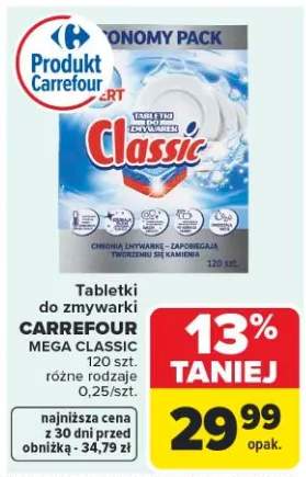 Tabletki do zmywarki Carrefour Mega Classic