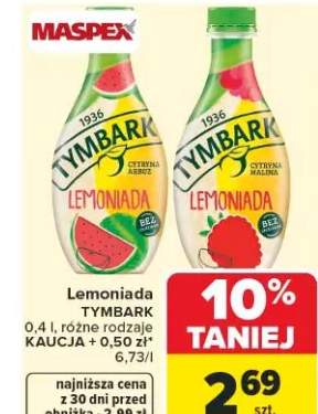 Lemoniada Tymbark cytryna malina