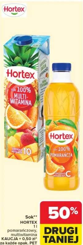 Sok Hortex 100% pomarańczowy