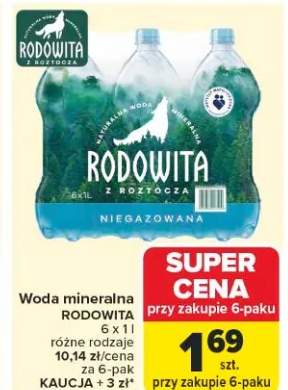 Woda mineralna Rodowita niegazowana