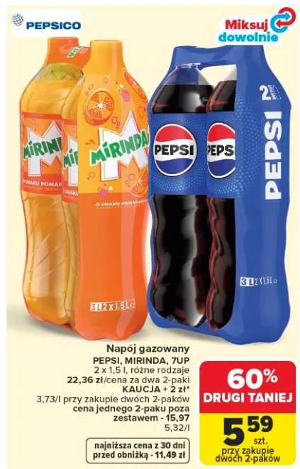 Napój gazowany Mirinda 2x1,5l 2-pak