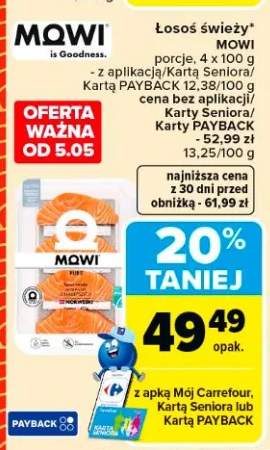 Łosoś świeży porcje Mowi