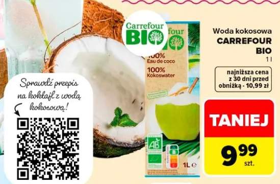 Woda kokosowa Carrefour Bio