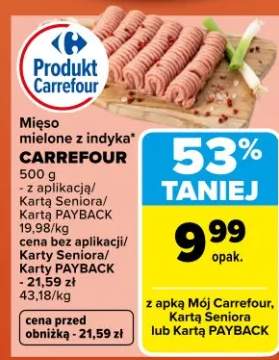 Mięso mielone z indyka Carrefour