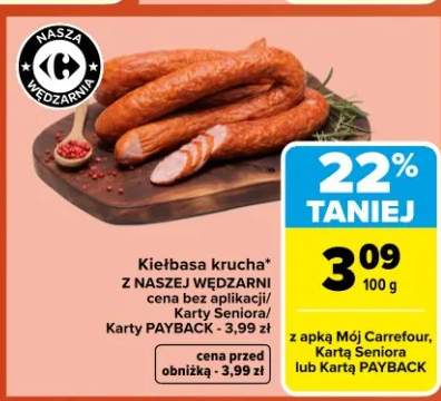 Kiełbasa krucha z Naszej Wędzarni Carrefour