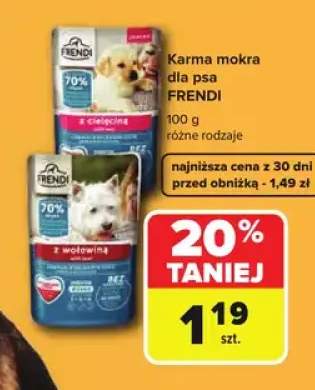 Karma mokra dla psa Frendi z wołowiną