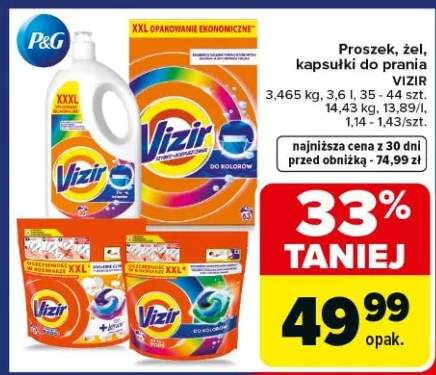 Proszek żel kapsułki do prania Vizir