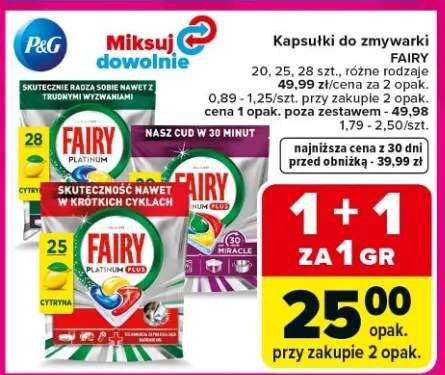 Kapsułki do zmywarki Fairy Platinum 28szt