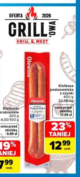 Kiełbasa podwawelska z szynki Olewnik