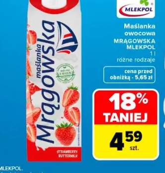 Maślanka owocowa Mrągowska Mlekpol
