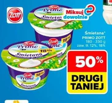 Śmietana Primo Zott zaw. tł. 18%