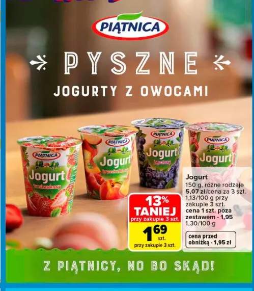 Jogurt truskawkowy PIĄTNICA