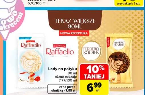 Lody na patyku Raffaello