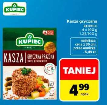 Kasza gryczana prażona KUPIEC 4-pak 100g