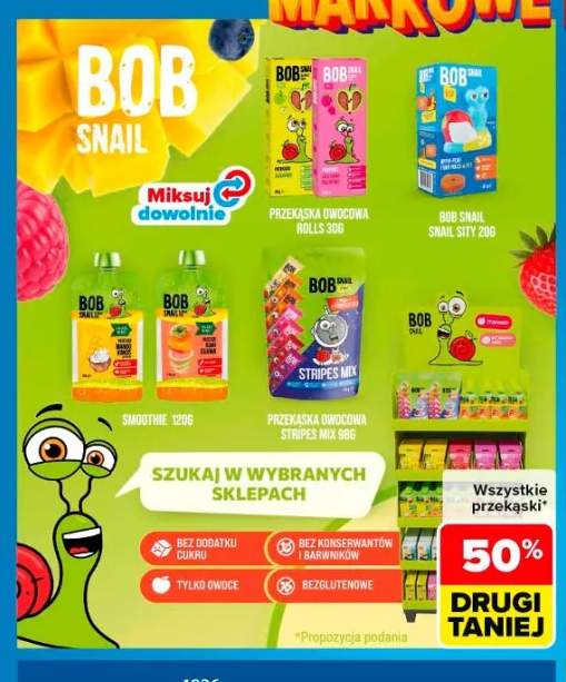 Przekąska owocowa Bob Snail Sity