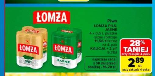 Piwo Łomża Jasne 4-pak 0,5l