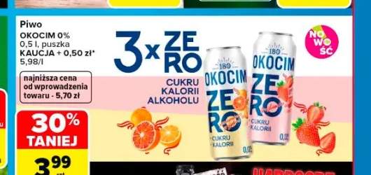 Piwo bezalkoholowe Okocim 0% grejpfrut z pomarańczą