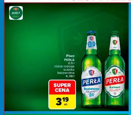 Piwo bezalkoholowe Perła 0,0%