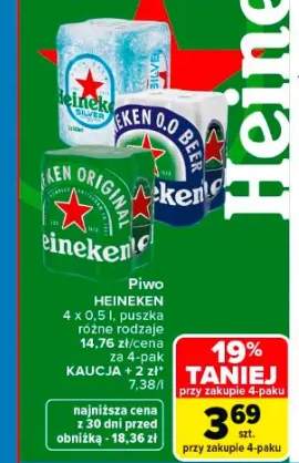 Piwo Heineken Original 4-pak 0,5l