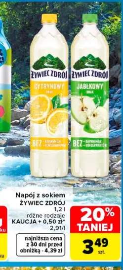 Napój z sokiem ŻYWIEC ZDRÓJ cytrynowy 1,2l