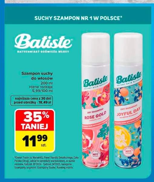 Szampon suchy do włosów Batiste Joyful Day