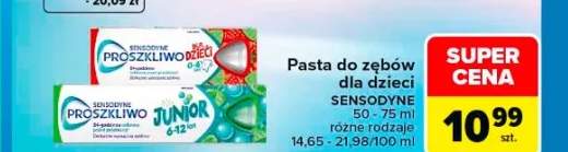 Pasta do zębów dla dzieci Sensodyne Proszkliwo Junior 6-12 lat