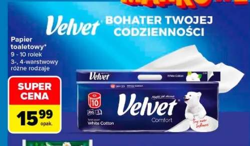 Papier toaletowy Velvet 3-, 4-warstwowy