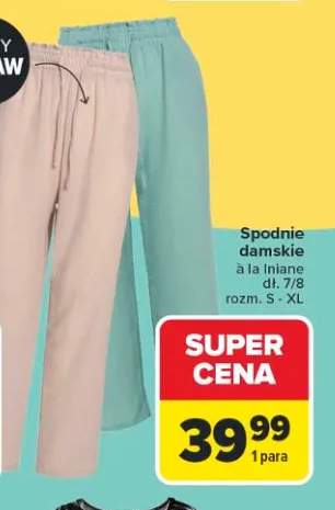 Spodnie damskie à la lniane dł. 7/8