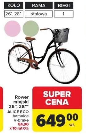 Rower miejski 26" ALICE ECO hamulce V-brake