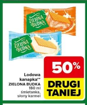 Lodowa kanapka ZIELONA BUDKA słony karmel